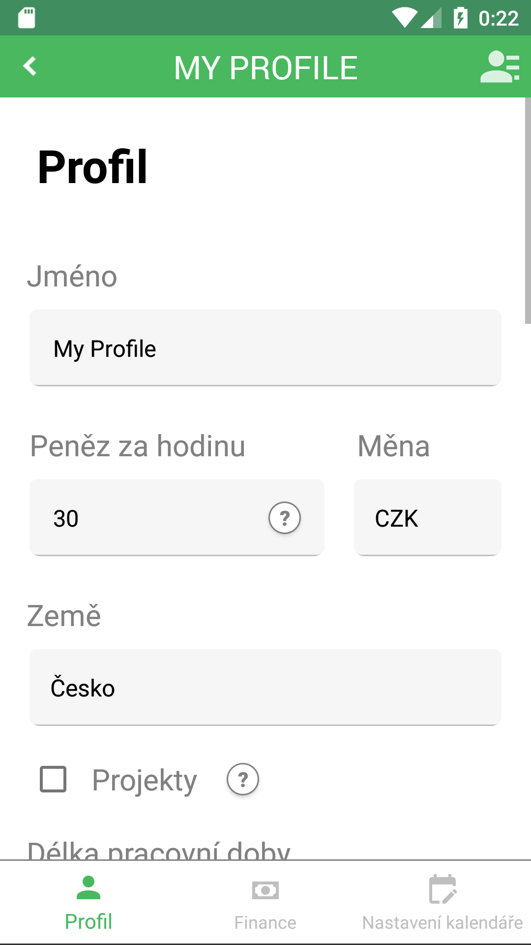 Working Timer work hours tracking