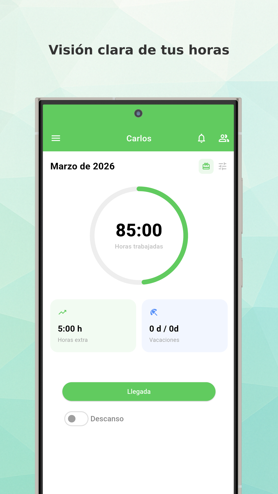 Working Timer dashboard