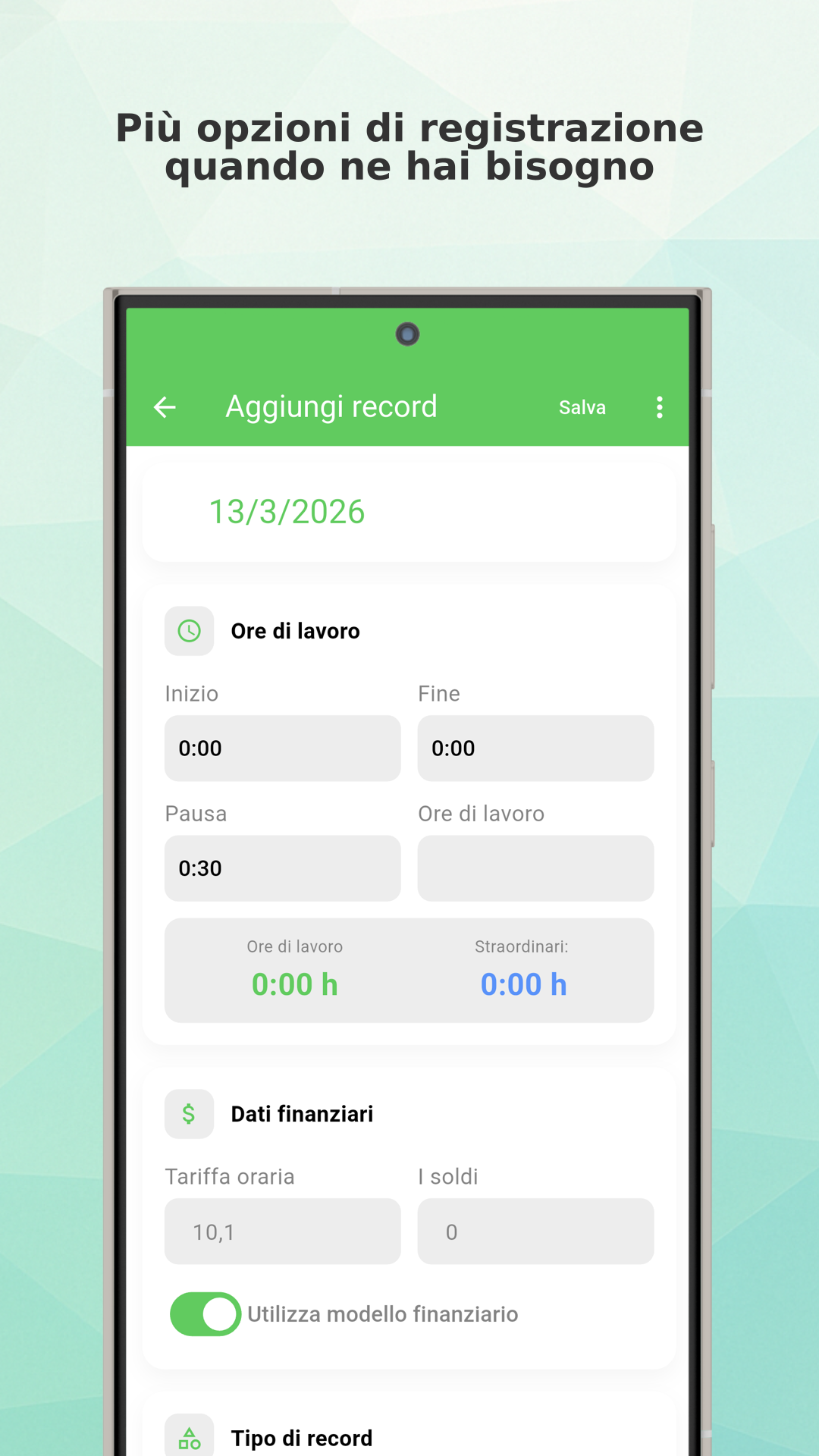 Working Timer work hours tracking