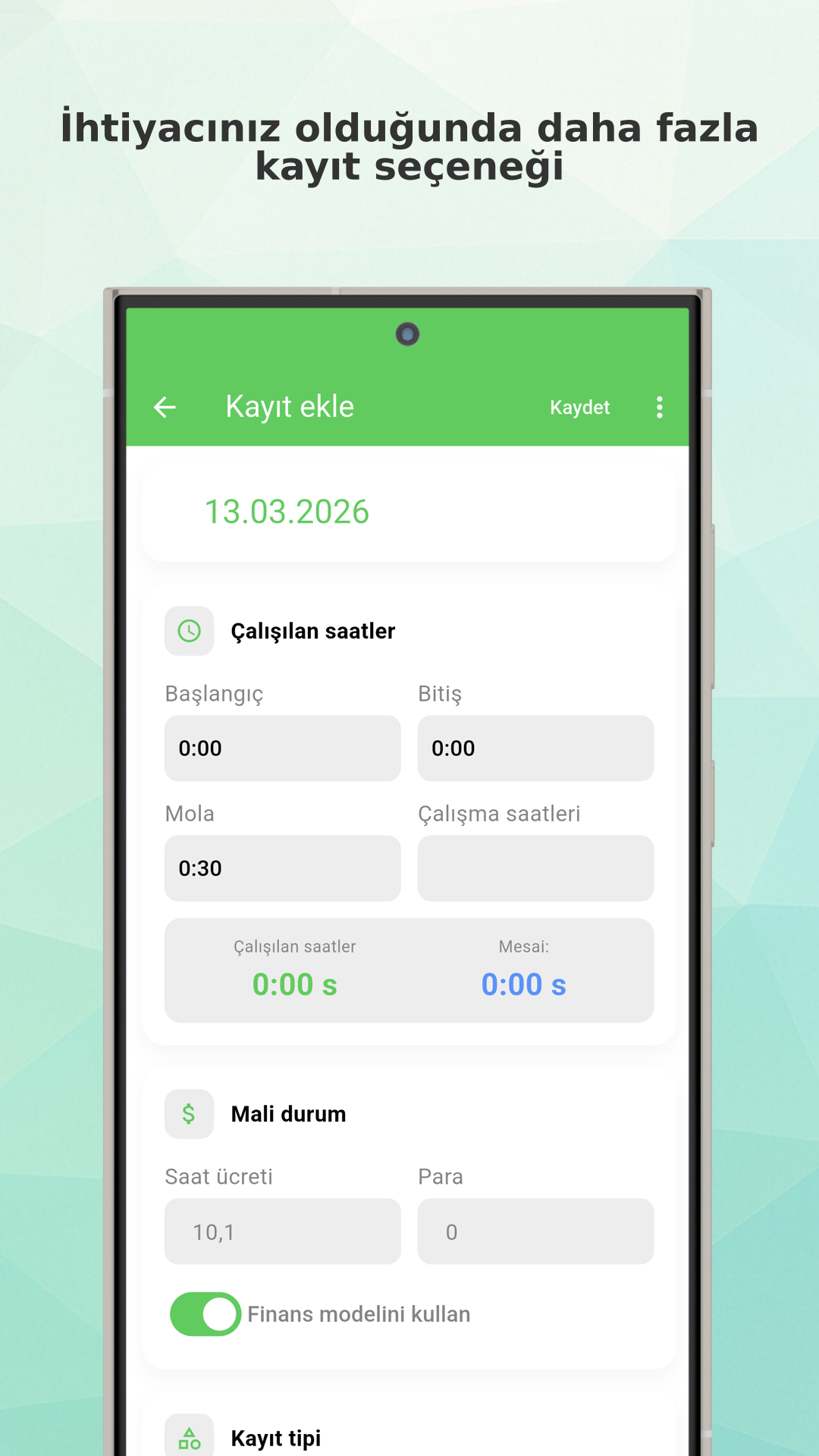 Working Timer work hours tracking